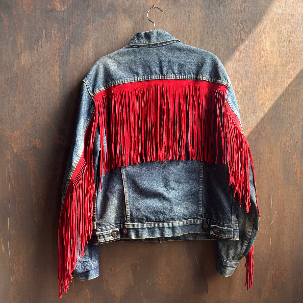 Out of the Blue Vintage Fringed Denim Jacket