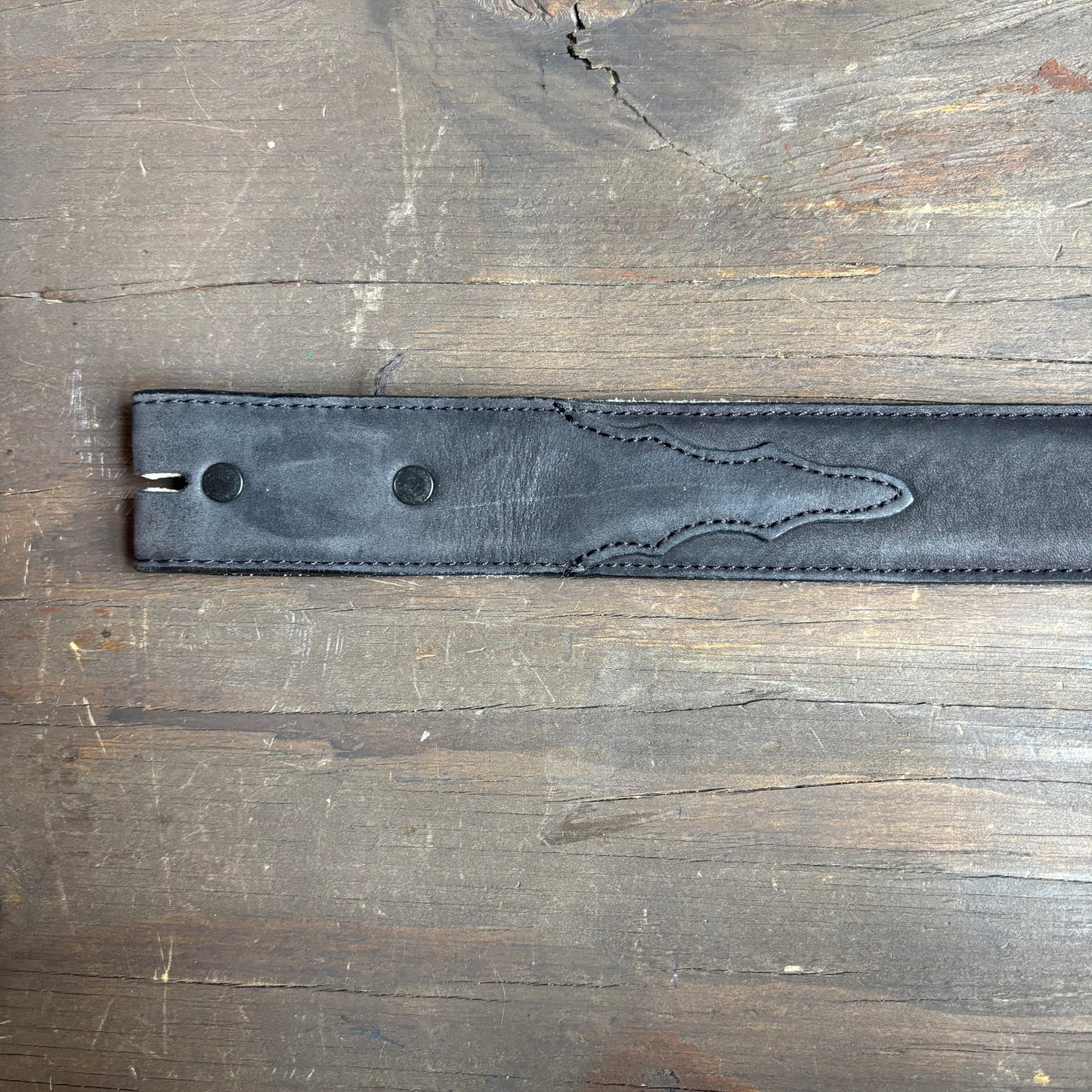 Justin Black Leather Belt