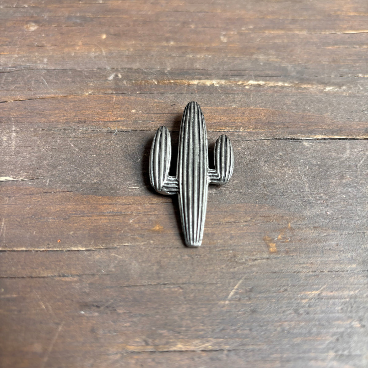 Vintage J. Ritter Pewter Cactus Pin