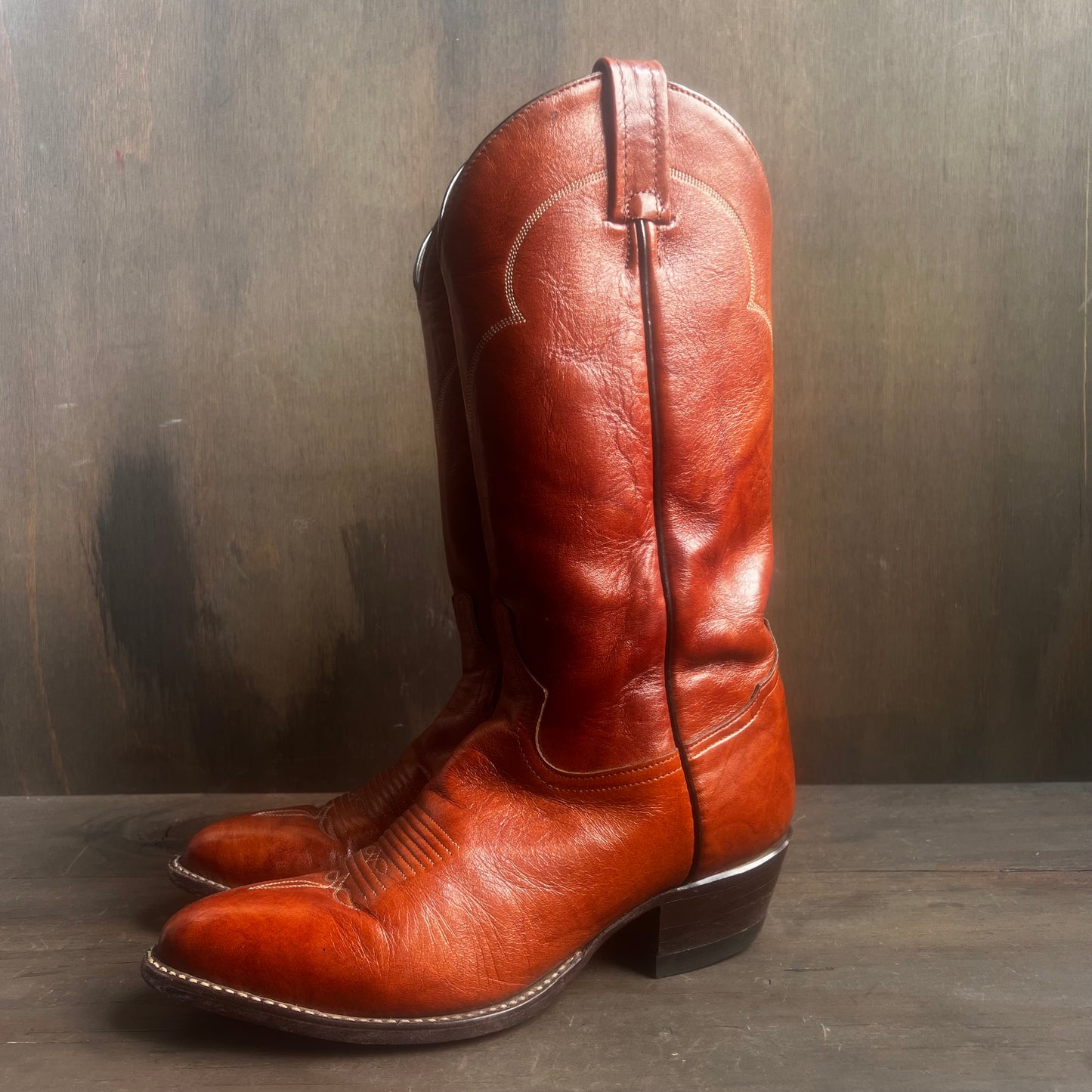 Tony Lama Rust Colored Cowboy Boots