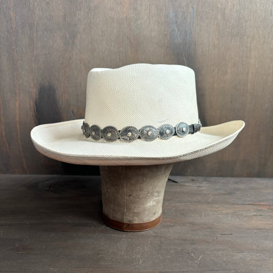 Straw Wrangler Hat with Concho Band