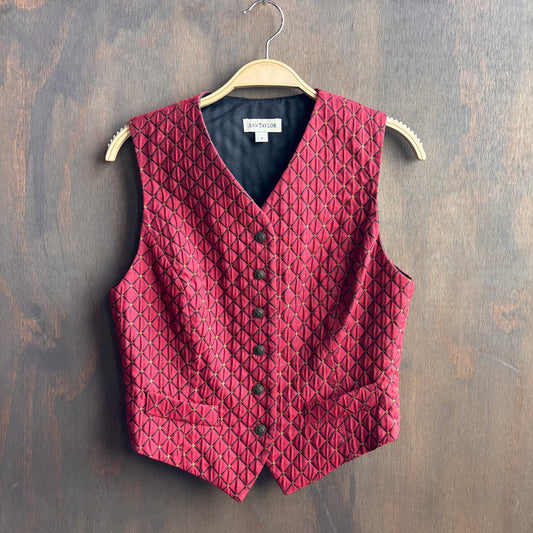 Vintage Ann Taylor Red Vest