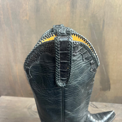 Custom Black Alligator Cowgirl Boots