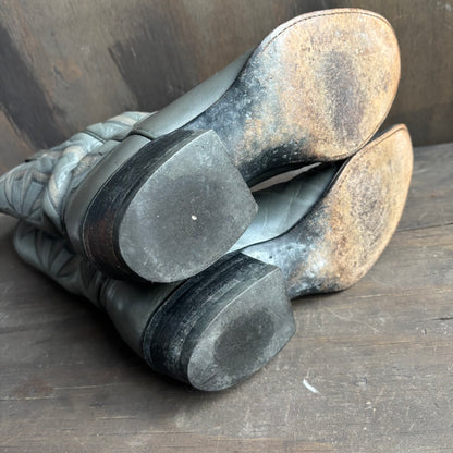 El Dorado Grey Leather Boots