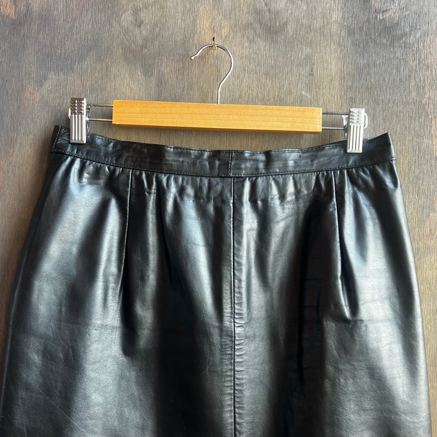 S&U Fashions Black Leather Skirt