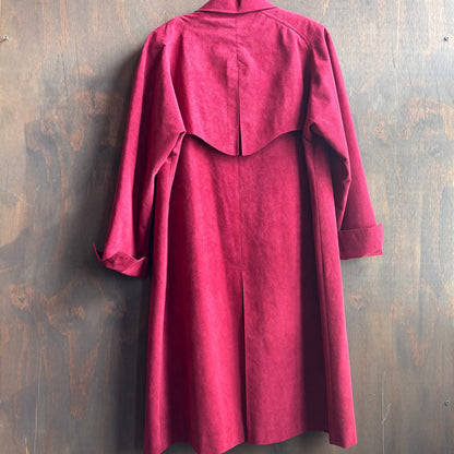 Vintage Red Ultra Suede Trench