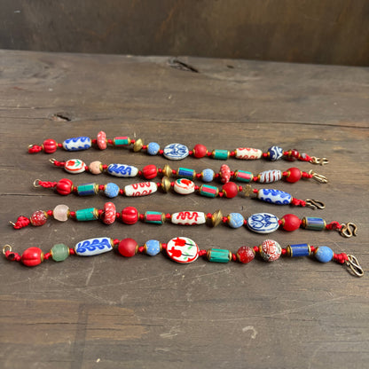 Ostrich Moon Tulip Beaded Bracelet