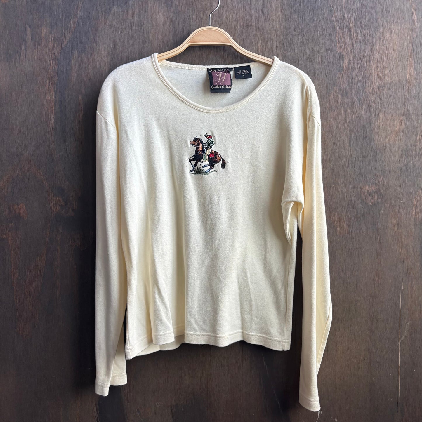 Cream Long Sleeve Cowboy Shirt