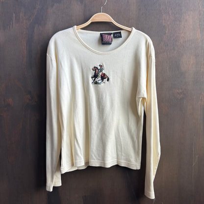 Cream Long Sleeve Cowboy Shirt