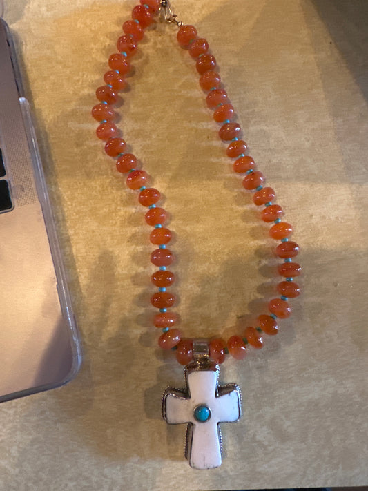 Ostrich moon necklace 1