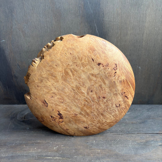 Burl Wood Circular Vase