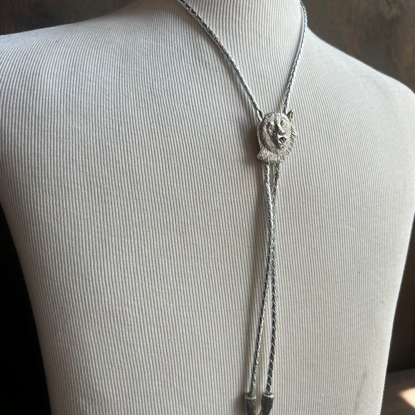 Silver Bear Bolo Tie