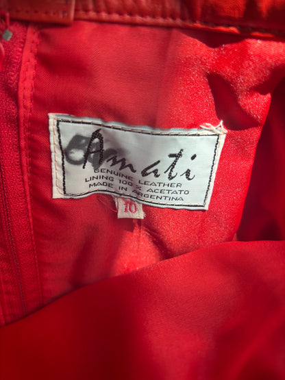 Red Leather Skirt