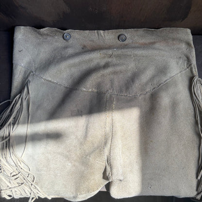 Vintage Handmade Fringed Suede Set
