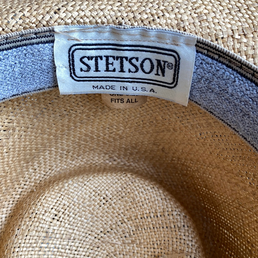 Stetson Straw Hat with Leather Band