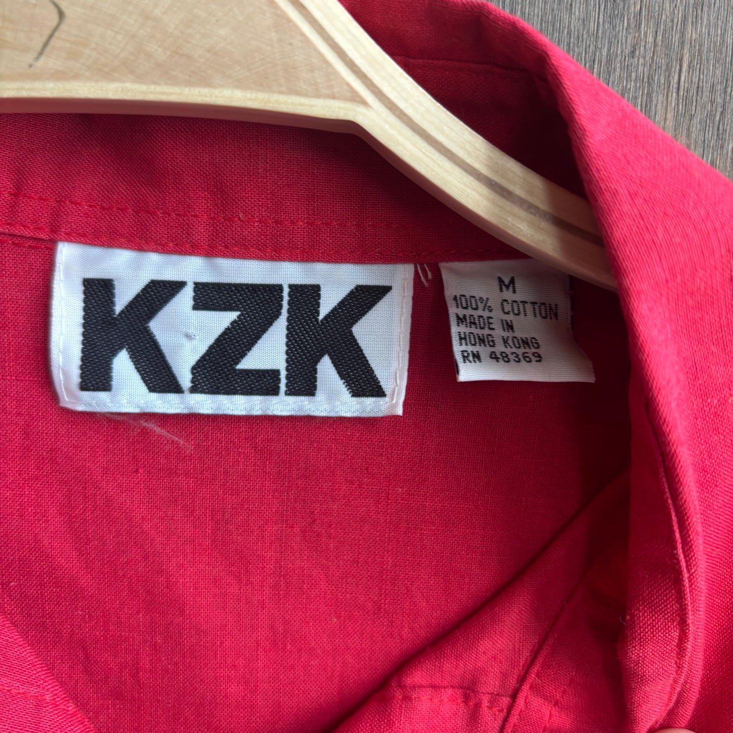 Red Button Up with Black Fringe