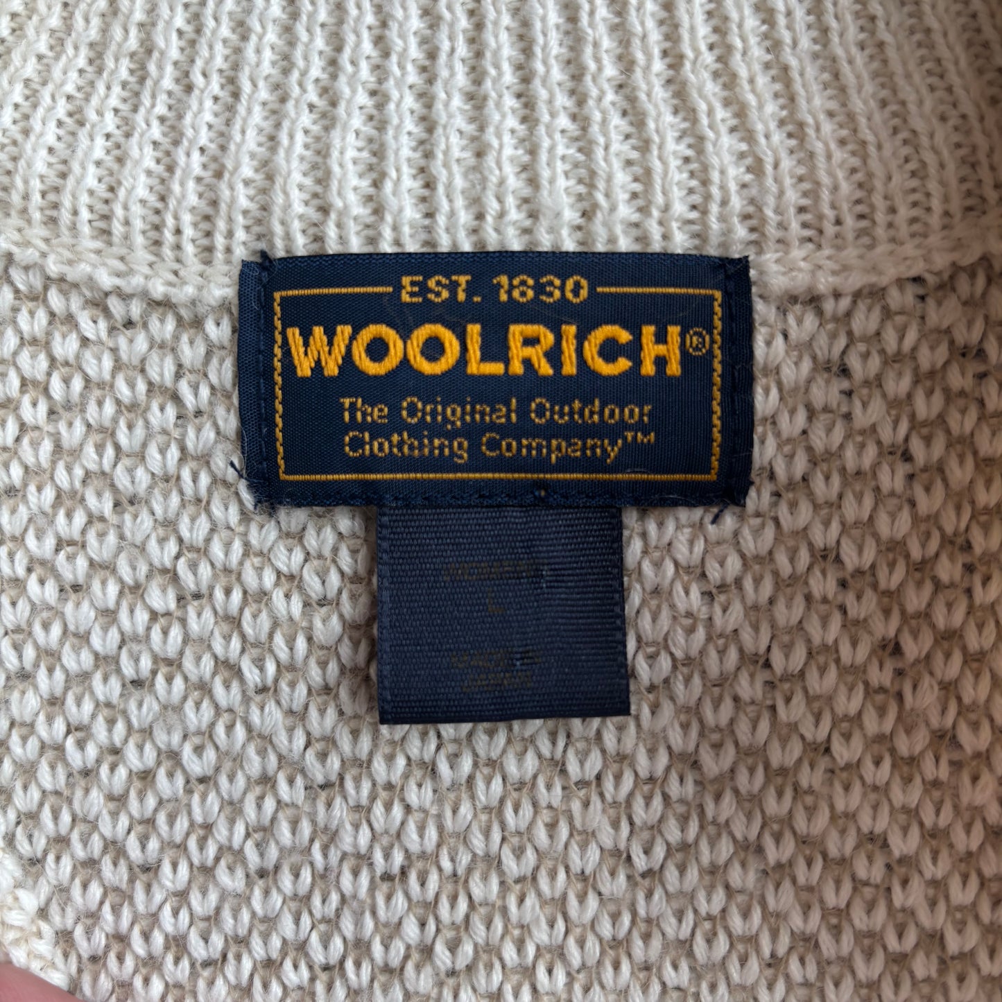 Vintage Woolrich Cream Sweater Vest