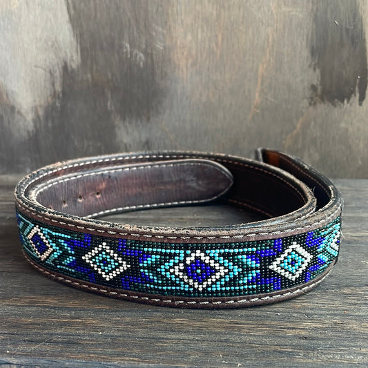 Twisted X Leather Beaded Belt