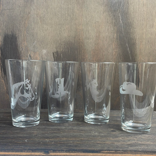 Western Themed Drinking Glasses Set