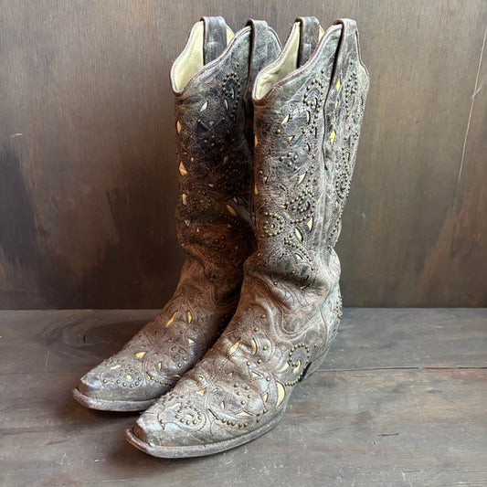 Corral Vintage Distressed Brown Boots