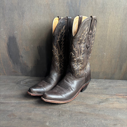 Old West Brown Leather Boots