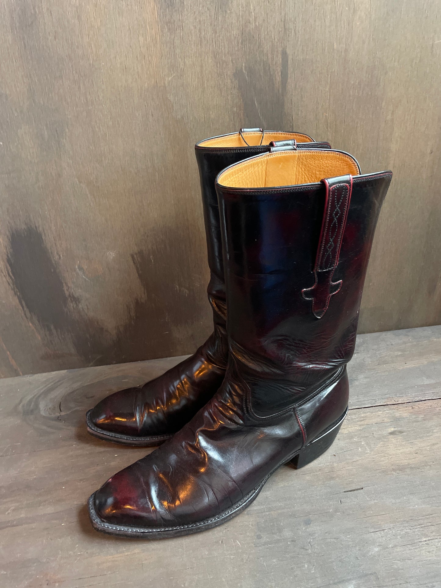 Lucchese Burgundy Western Boots