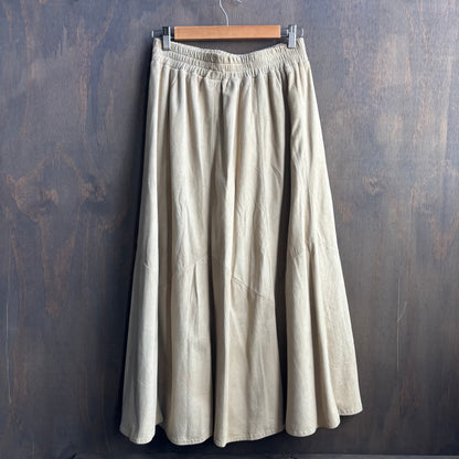 Vintage Vakko Beige Suede Skirt