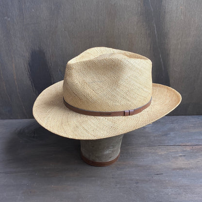 Stetson Straw Hat with Leather Band