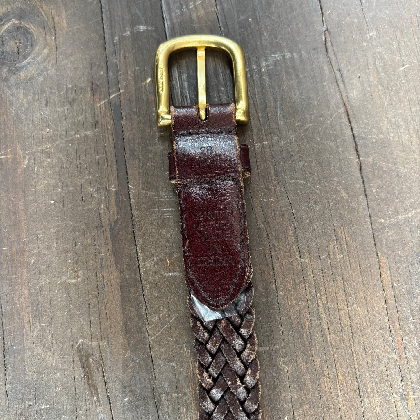 Braided Brown Leather Belt