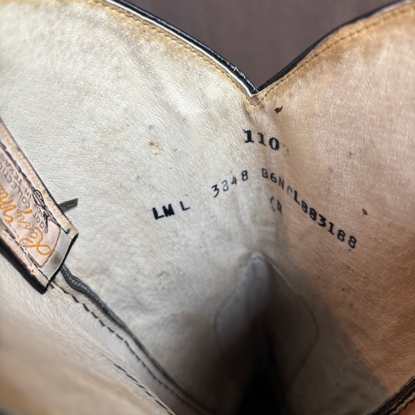 Larry Mahan Black Tall Reptile Detail Boots