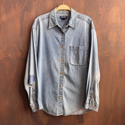 Eddie Bauer Distressed Denim Shirt