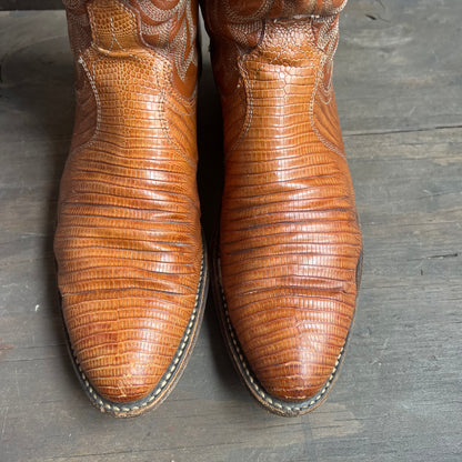 Dan Post Leather and Lizard Skin Boots