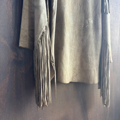 Vintage Handmade Fringed Suede Set