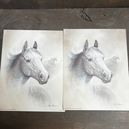 Ruane Manning White Horse Art Print