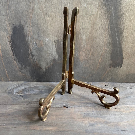 Vintage brass display easel