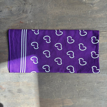 Purple Bandana with Squiggles