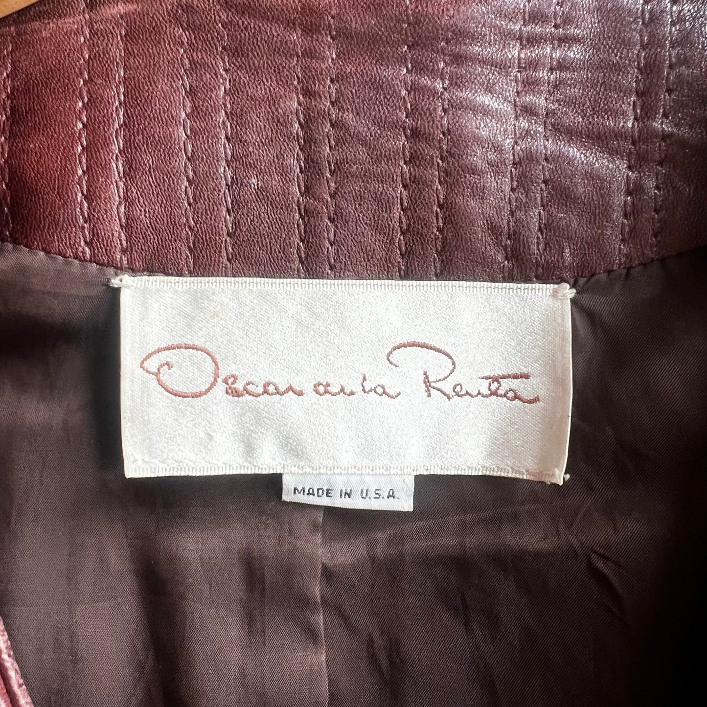 Oscar De La Renta Leather Jacket