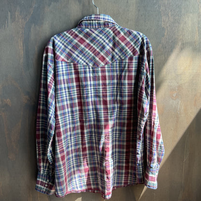 Wrangler Plaid Pearl Snap