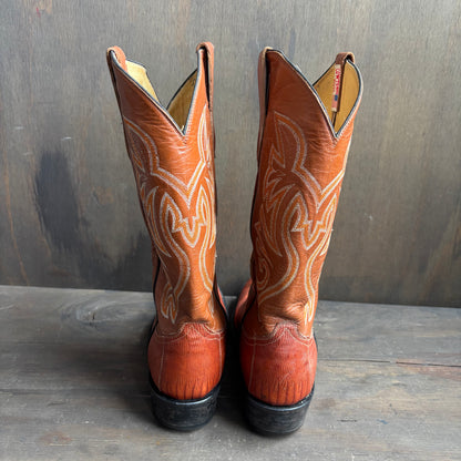 Vintage Cowtown Brown Reptile Foot Boots