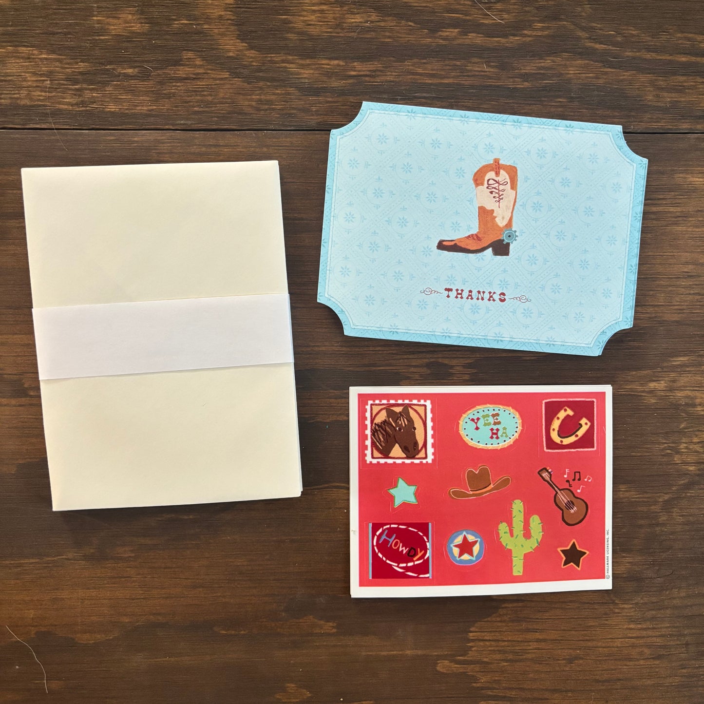 Cowboy Boot Thank You Notes