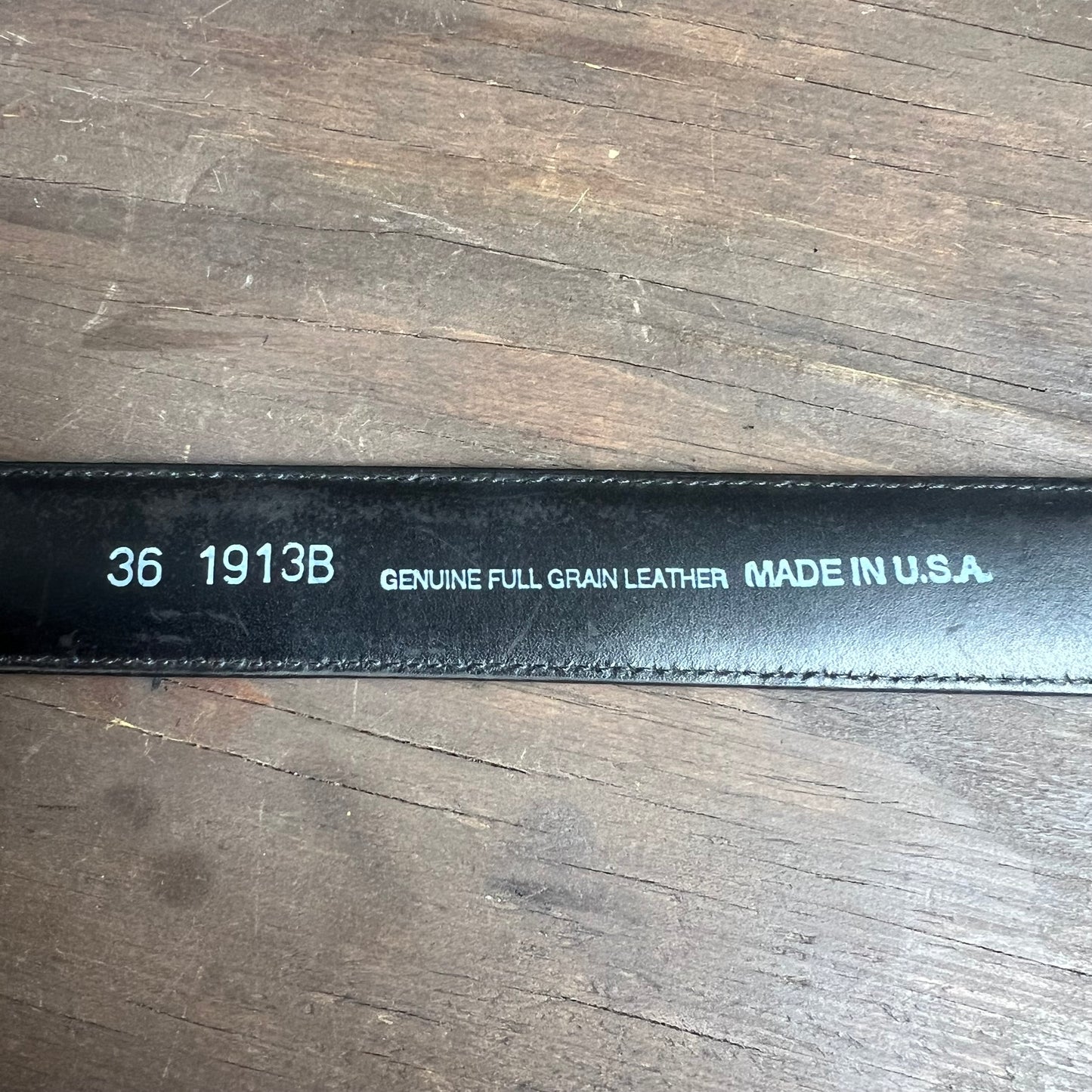 Black Leather Belt with Silver Tip