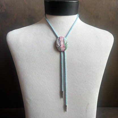 Painted Ceramic Bolo Tie