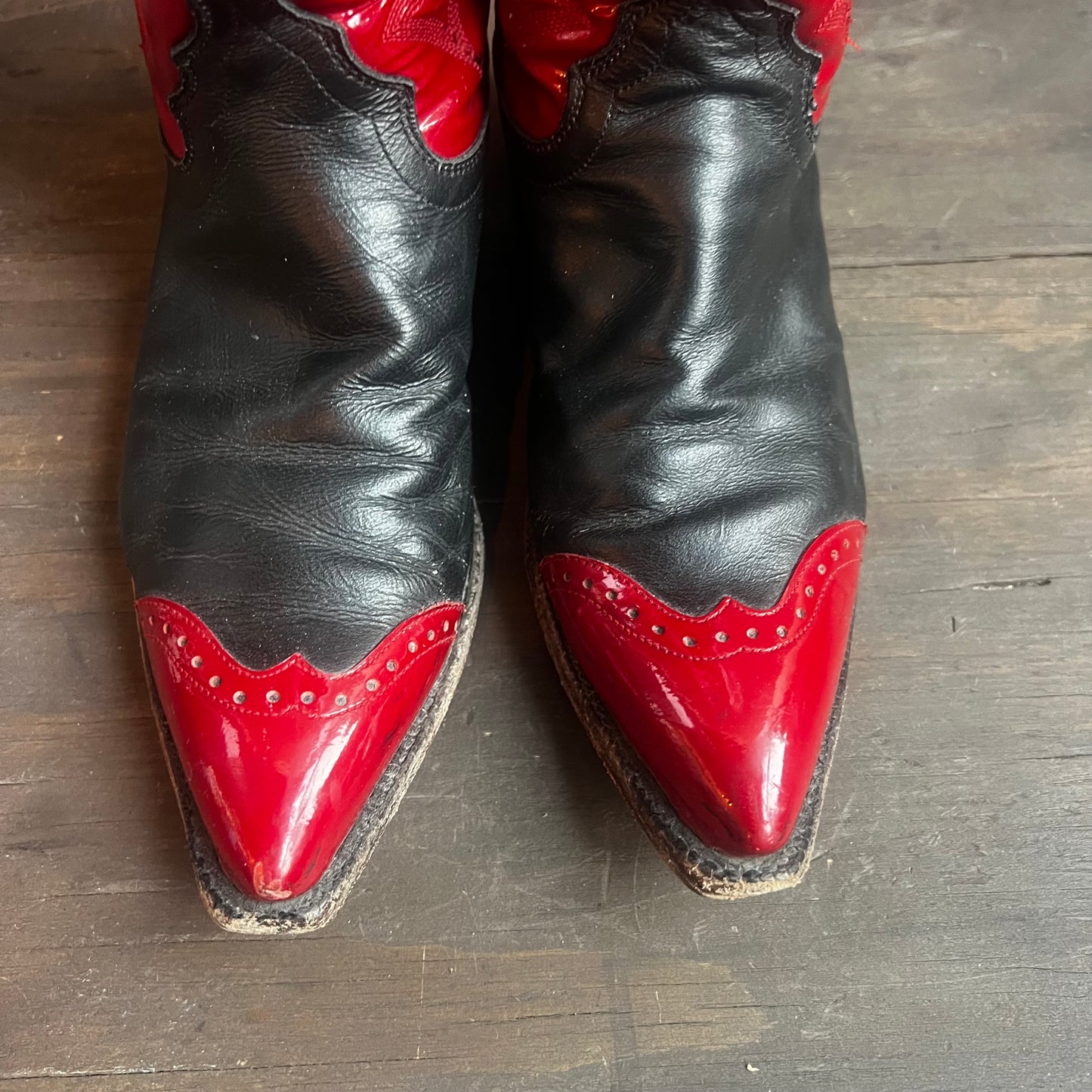 Justin’s Red and Black Leather Boots