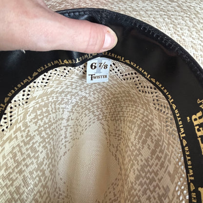 Twister Straw Hat with Leather Band