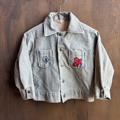 Kids Vintage Corduroy Pearl Snap Jacket