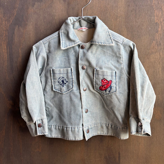 Kids Vintage Corduroy Pearl Snap Jacket