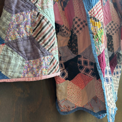 Vintage Patchwork Cocoon Quilt Jacket