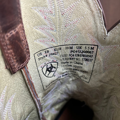 Ariat Brown Leather Roper Boots