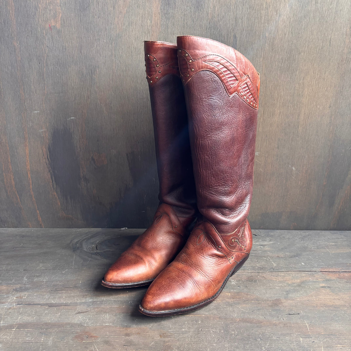 Vintage Circle S Brown Riding Boots