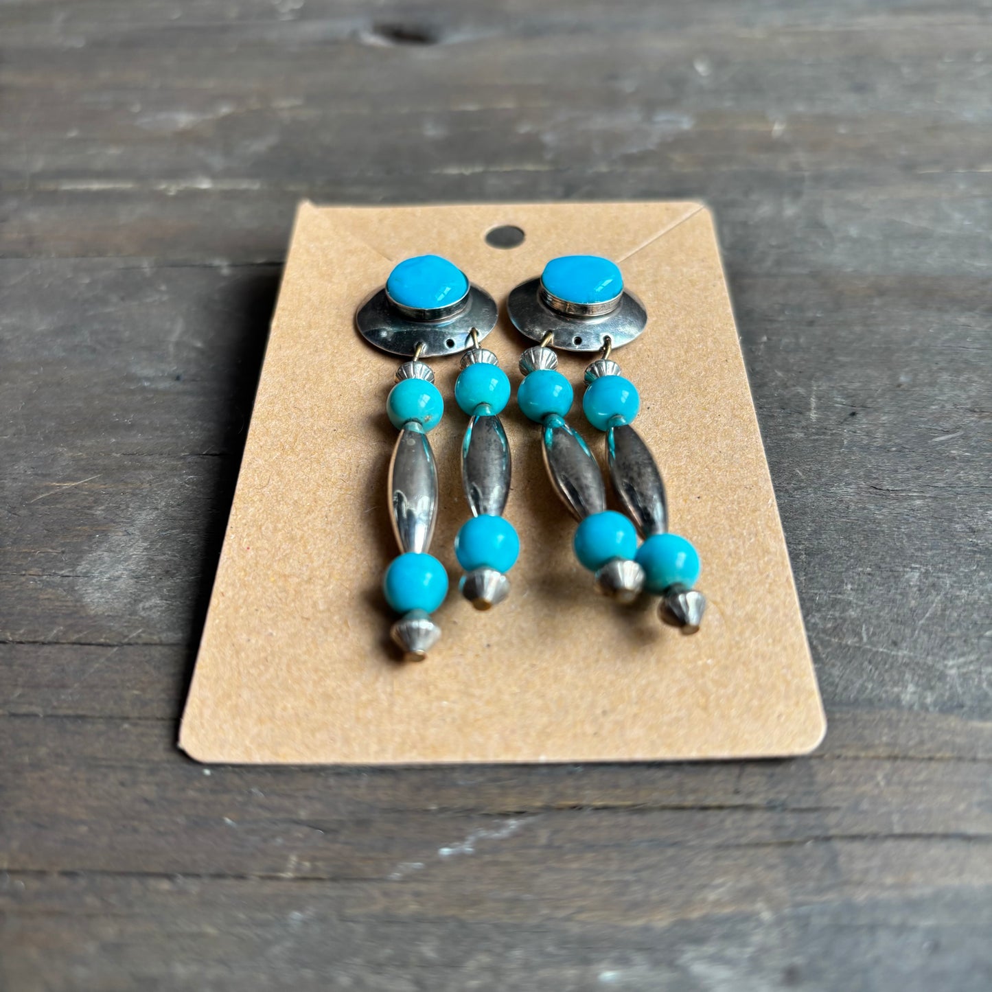 Sterling Silver and Turquoise Dangle Earrings